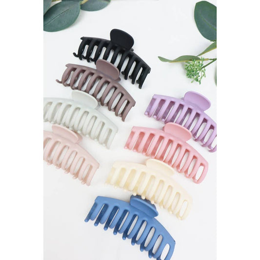 Matte Large Round Comb Hair Claw, The Feathered Farmhouse