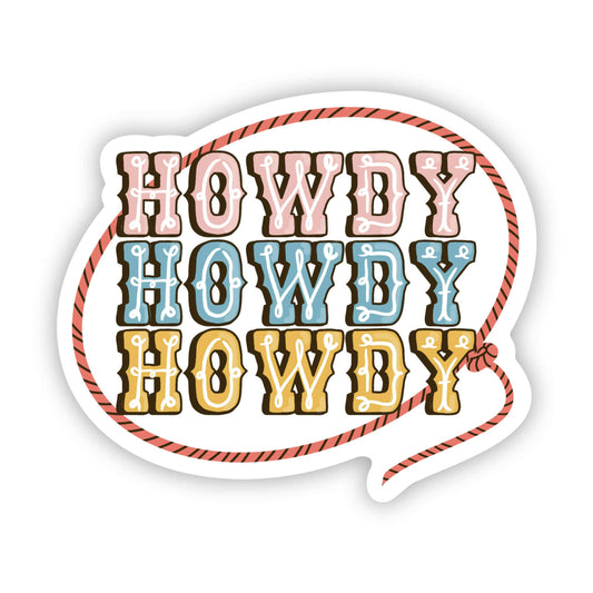 "Howdy" Western Sticker