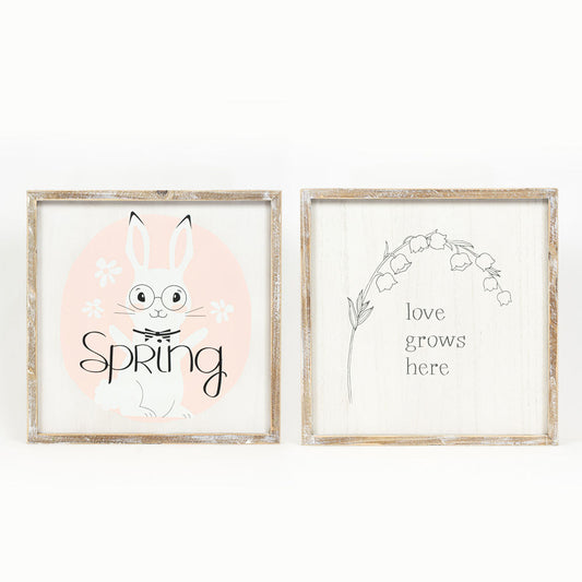 Spring + Love Reversible Sign, The Feathered Farmhouse