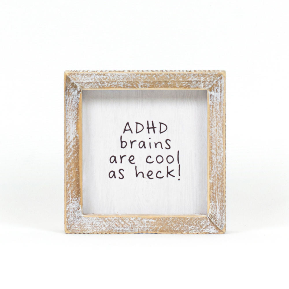 Reversible ADHD Sign, The Feathered Farmhouse