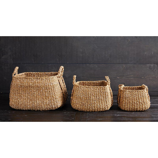 Square Basket w/ Handle, The Feathered Farmhouse