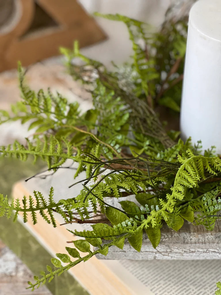 Whistler Fern Candle Ring, The Feathered Farmhouse