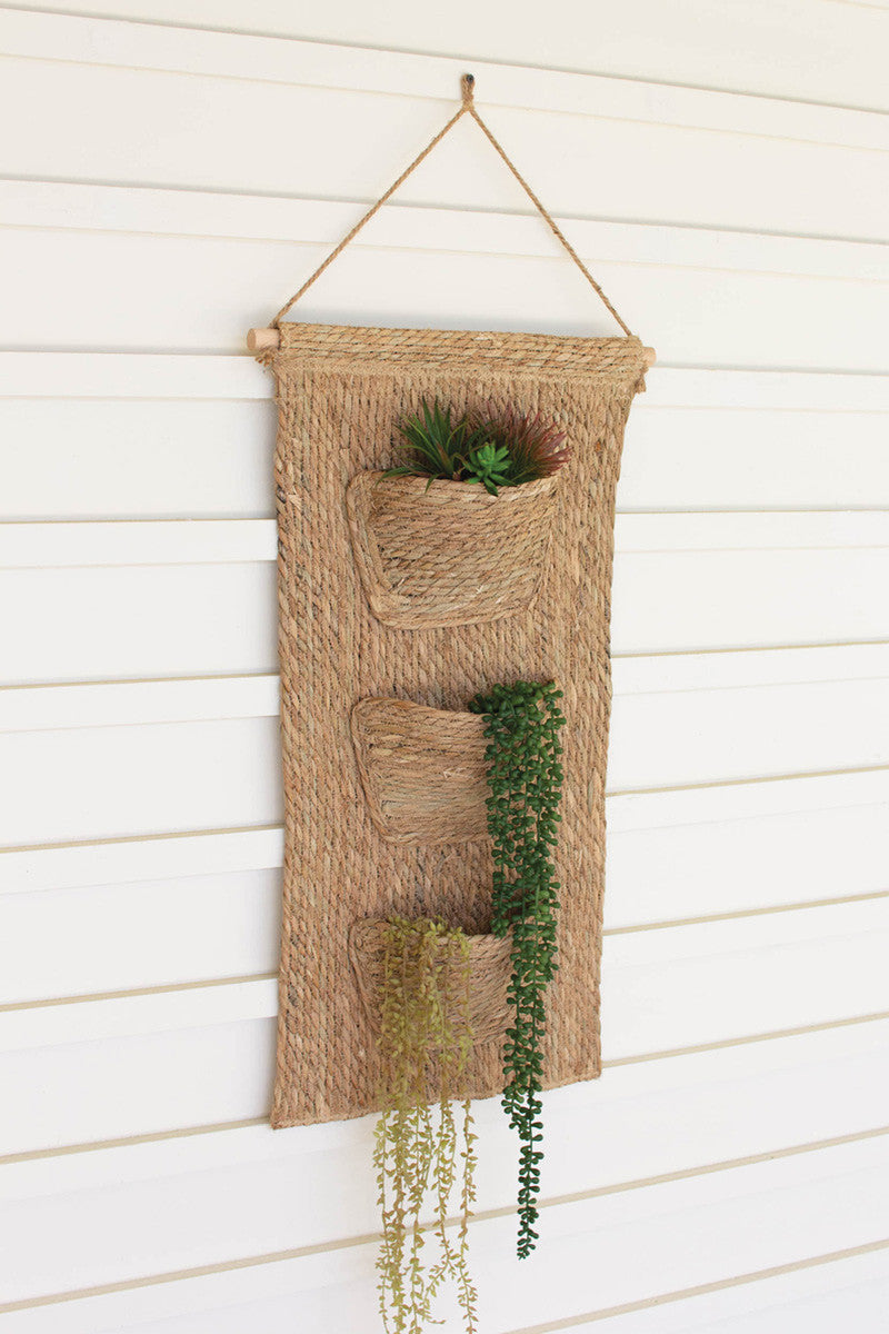 Seagrass Wall Hanging with Pocket, The Feathered Farmhouse