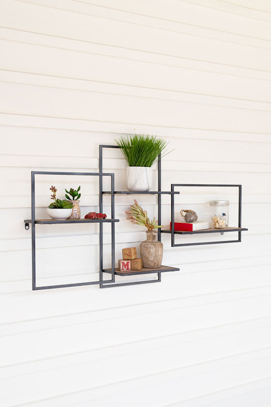 Mult-Level Wall Shelf, Feathered Farmhouse