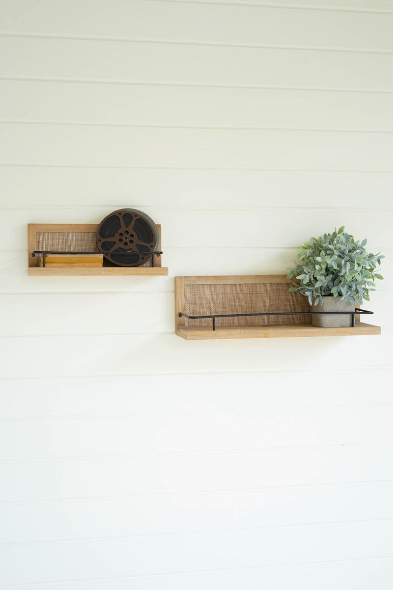 Wood + Metal Wall Shelf