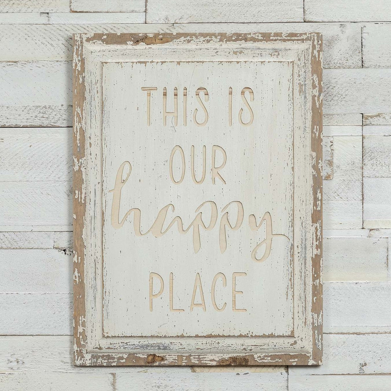 Happy Place Wood Plaque, The Feathered Farmhoue