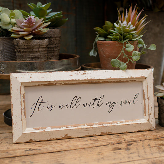 It Is Well Tabletop Plaque, The Feathered Farmhouse