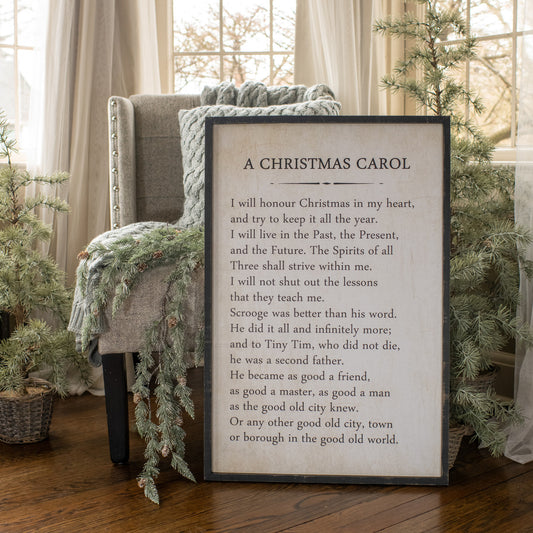 A Christmas Carol Sign, The Feathered Farmhouse