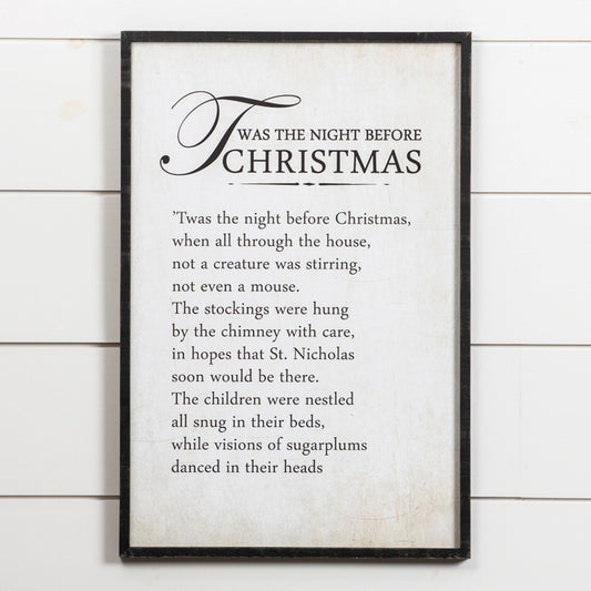 Twas The Night Before Christmas Sign, The Feathered Farmhouse