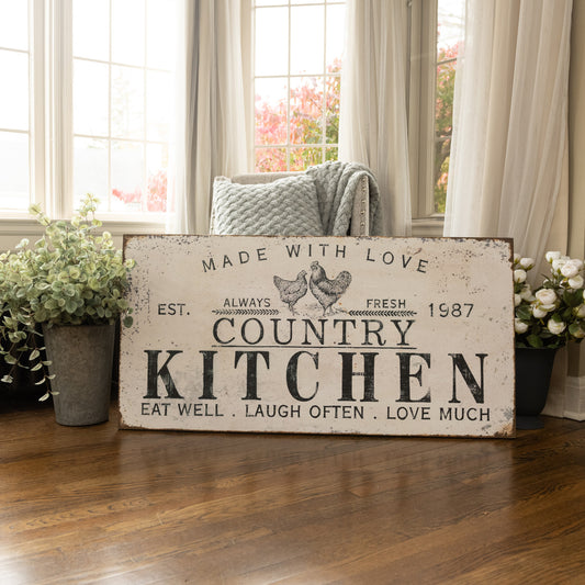Country Kitchen Sign, The Feathered Farmhouse