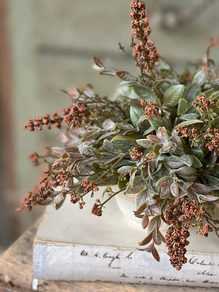 Weatherly Buds Half Sphere, Feathered Farmhouse