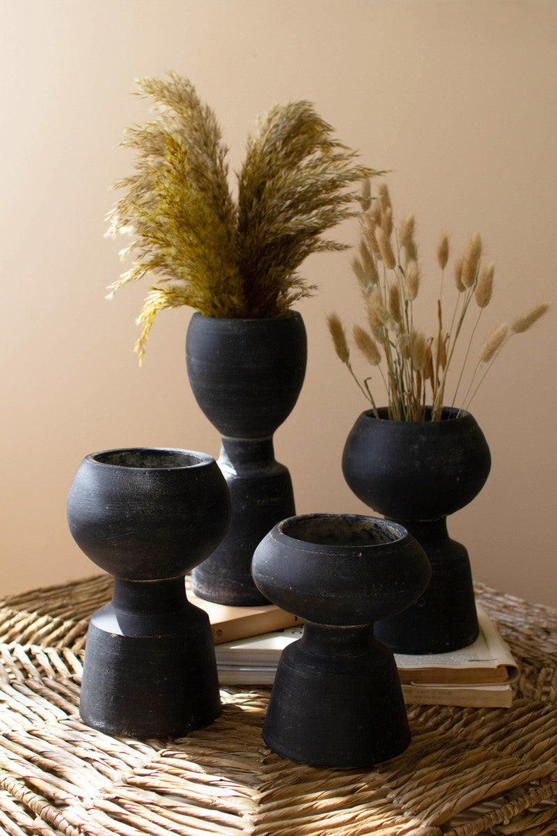 Black Clay Vase, The Feathered Farmhouse