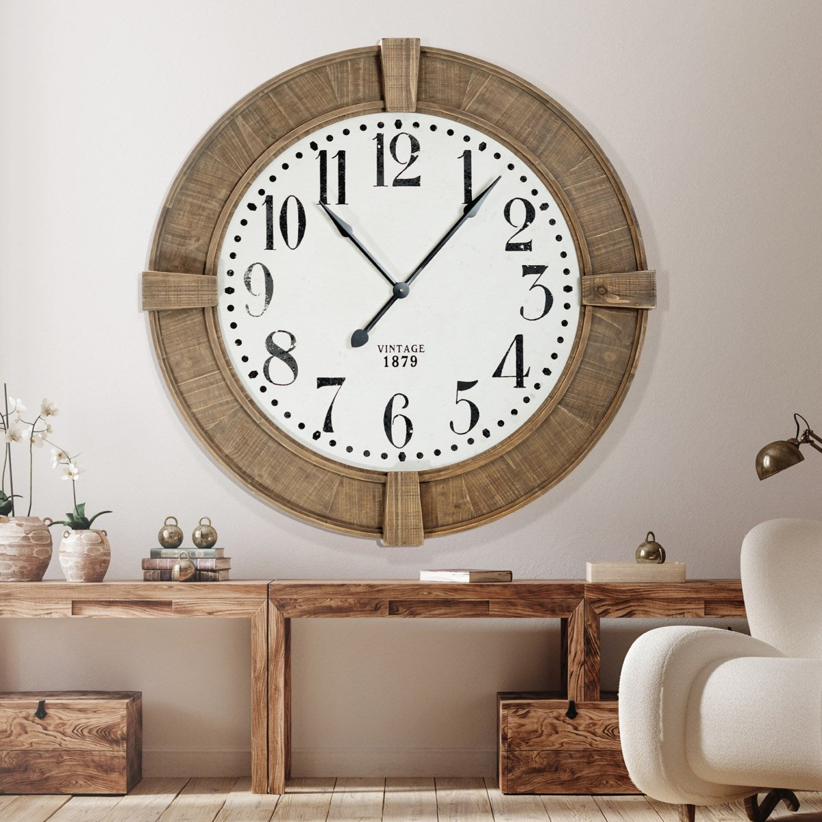 Framed Wall Clock, The Feathered Farmhouse