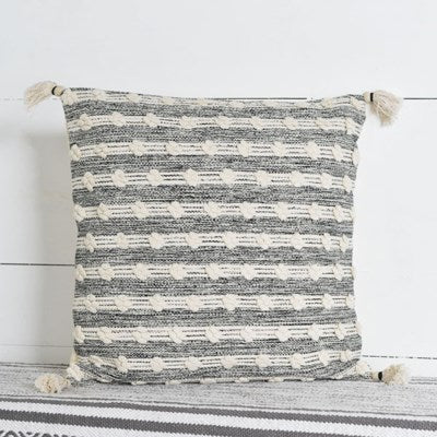 Natural + Black Stripe Pillow