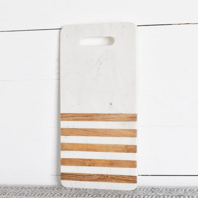 White Wood + Marble Board, The Feathered Farmhouse