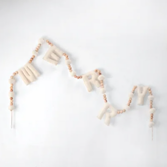 Felt Merry Garland, Feathered Farmhouse
