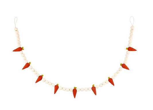 Carrot Wool Garland, The Feathered Farmhouse