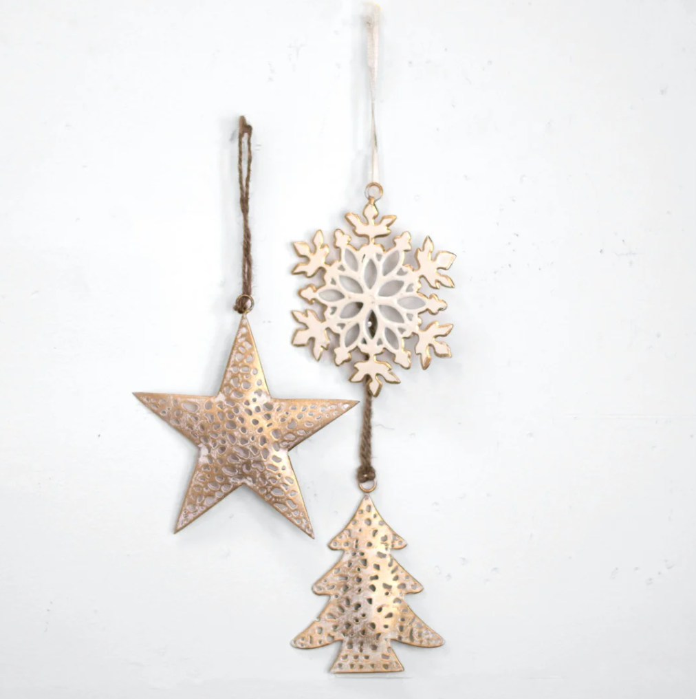 Gold Wash Ornaments, The Feathered Farmhouse