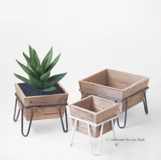 Modern Wood Planters, The Feathered Farmhouse