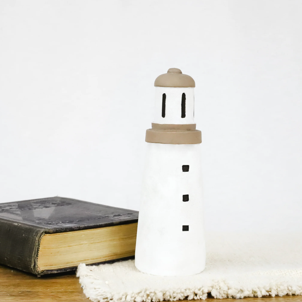 Small Cement Lighthouse, The Feathered Farmhouse