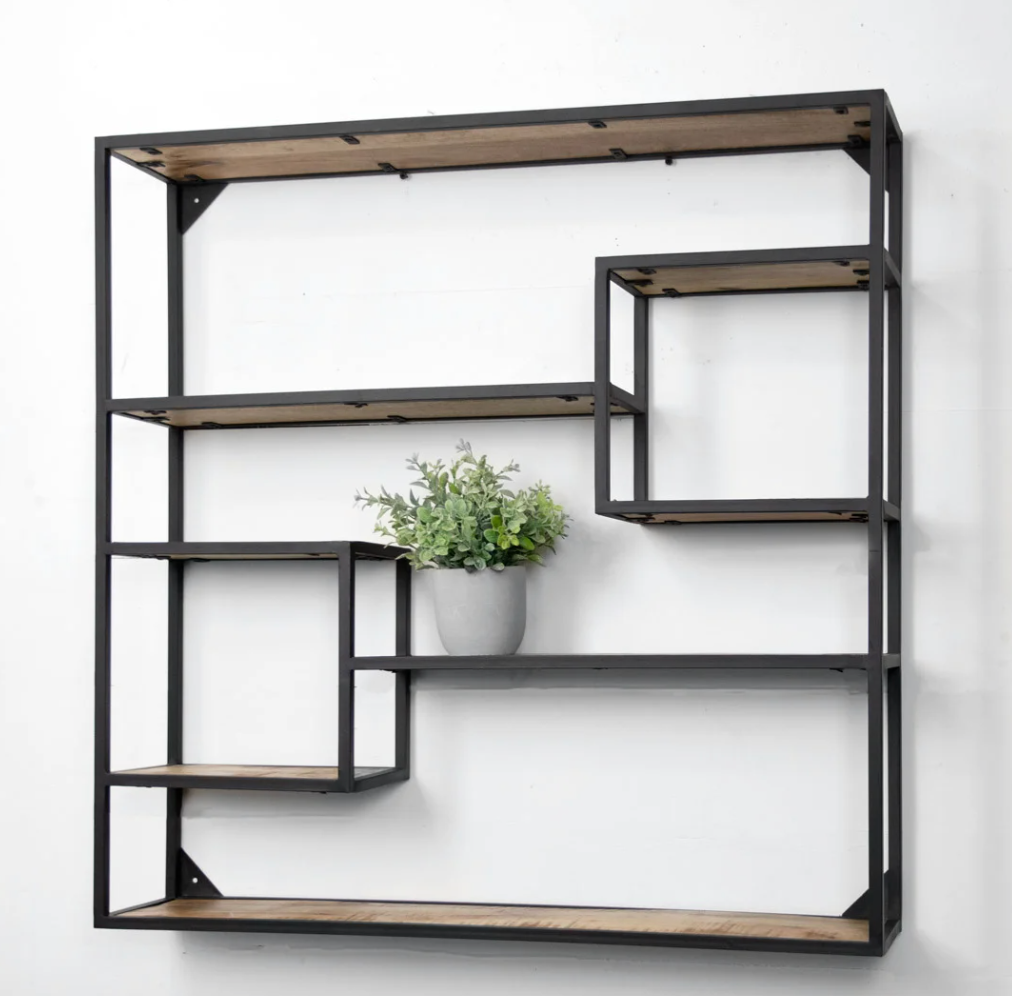 Iron + Wood Wall Shelf, The Feathered Farmhouse