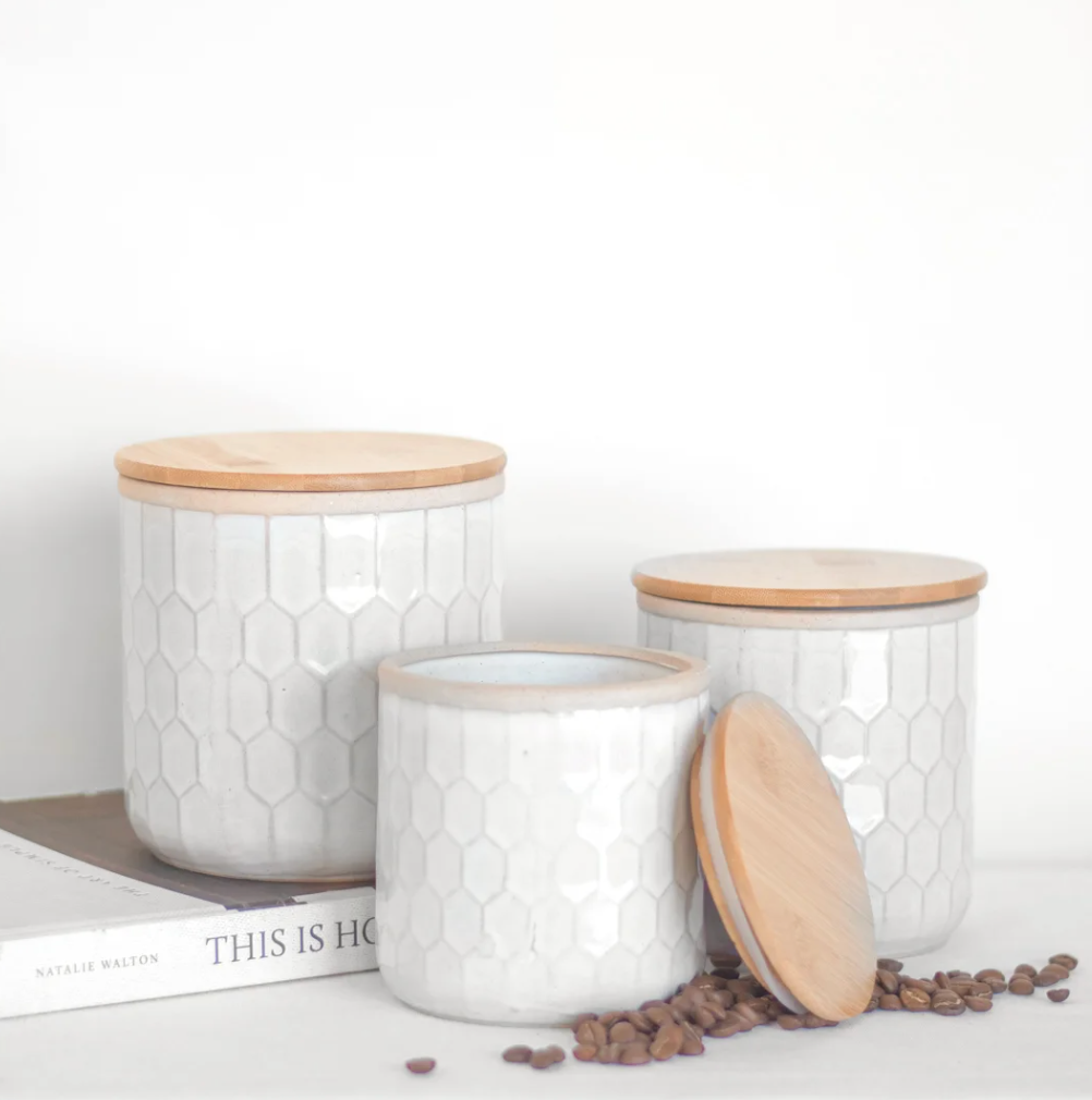 Honeycomb Canisters, The Feathered Farmhouse