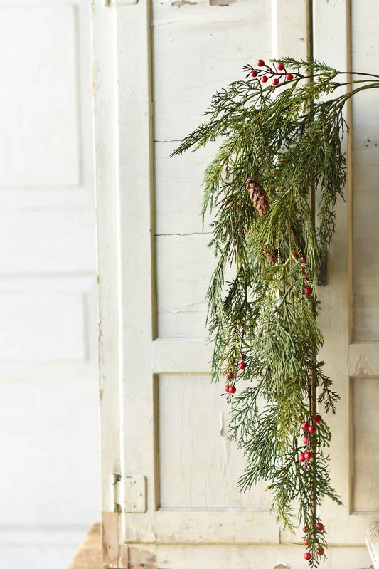 Hanging Alpine + Berries, Feathered Farmhouse