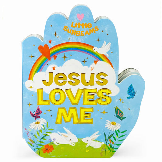 Jesus Loves Me Praying Hands Shaped Board Book