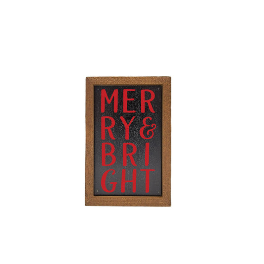 6X4 Merry & Bright Holiday Decor - Christmas Sign