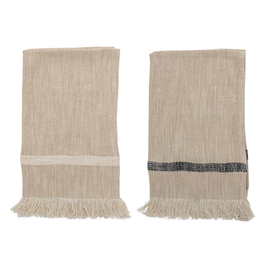 Woven Cotton Striped Tea Towels, The Feathered Farmhouse