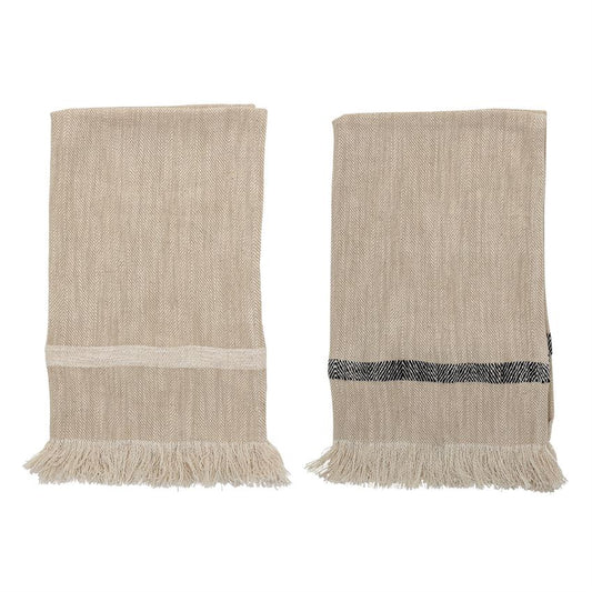 Woven Cotton Striped Tea Towels, The Feathered Farmhouse