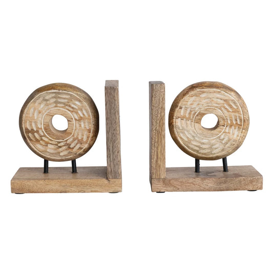 Mango Wood + Metal Bookends, The Feathered Farmhouse