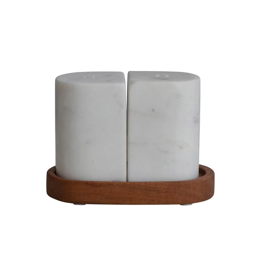 Marble Salt + Pepper Shaker, The Feathered Farmhouse