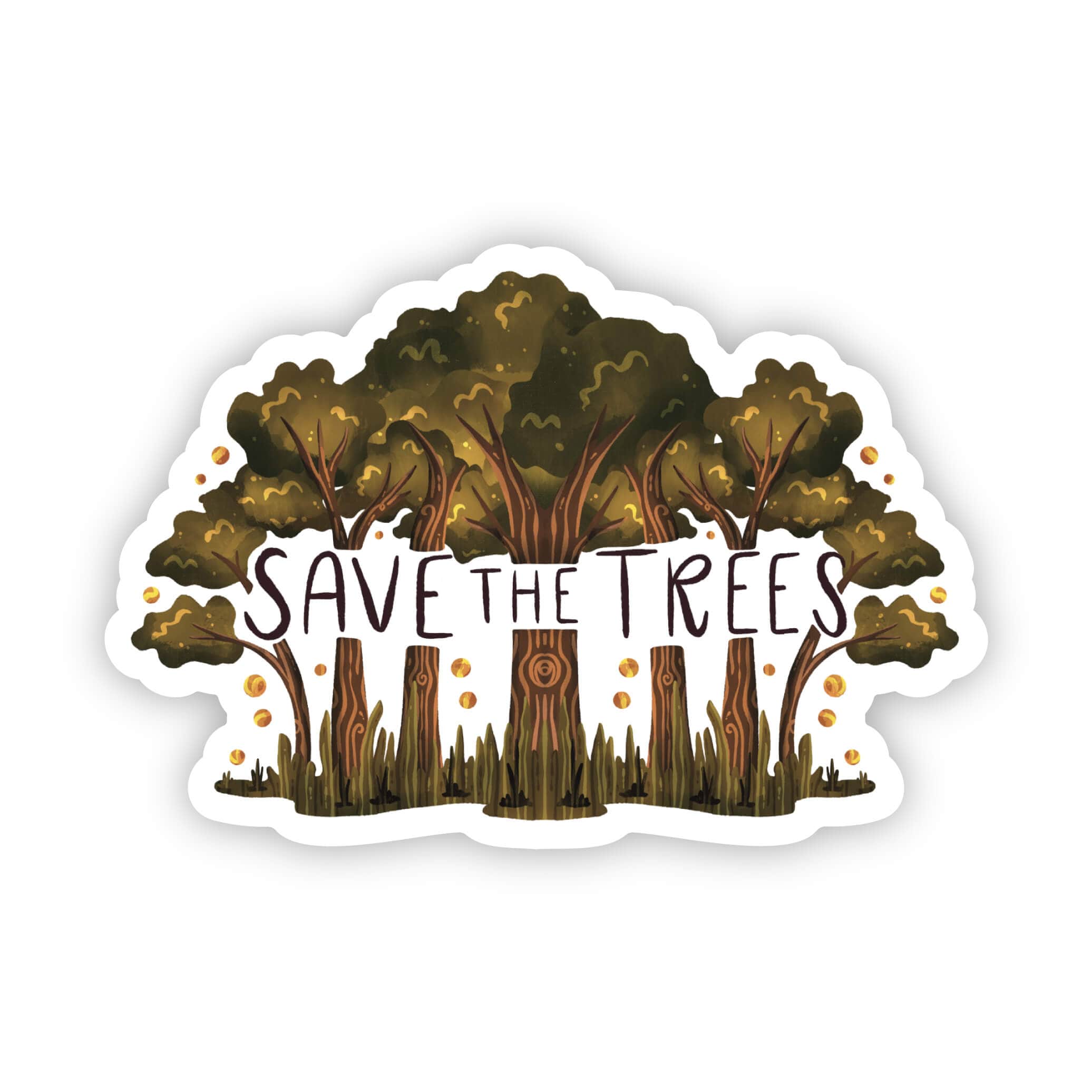 Values Sticker Tree Save the trees sticker – The Feathered Farmhouse