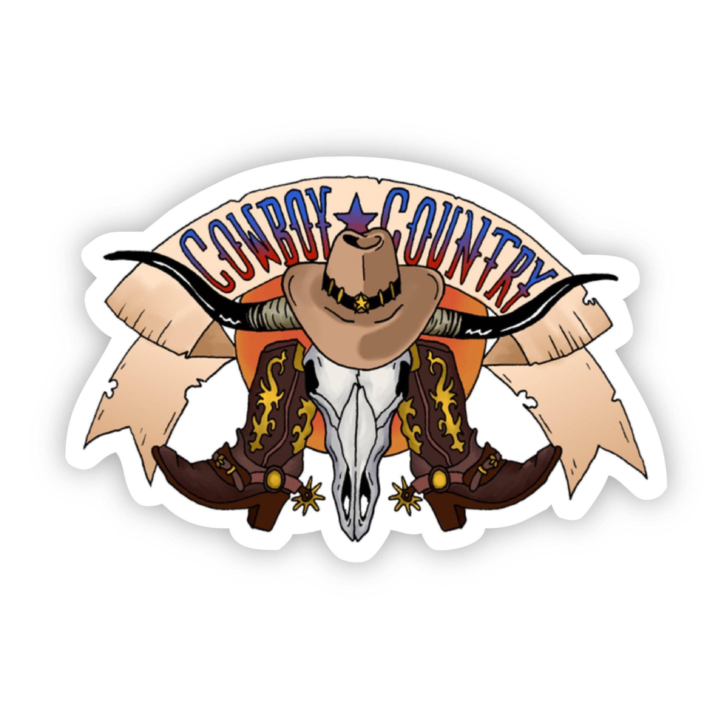 Cowboy Country Southern Sticker