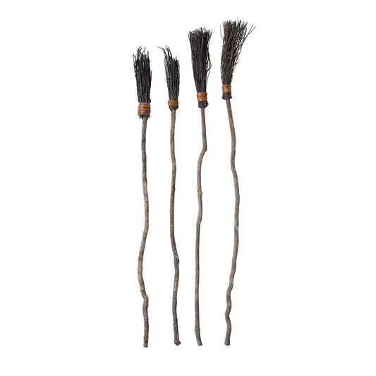 Mango Wood & Coconut Twig Witch's Broom