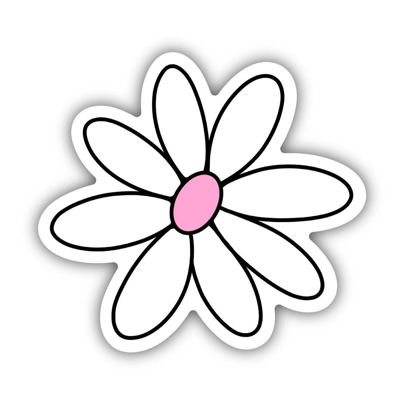 Pink Daisy Sticker Pink Daisy Aesthetic Sticker – The Feathered Farmhouse