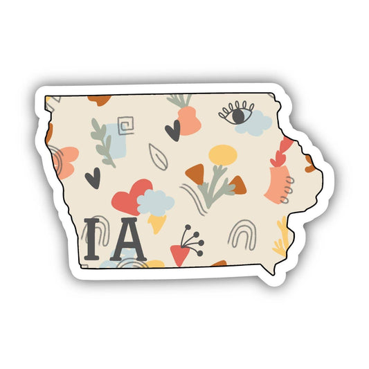 Iowa Abstract Pattern Sticker