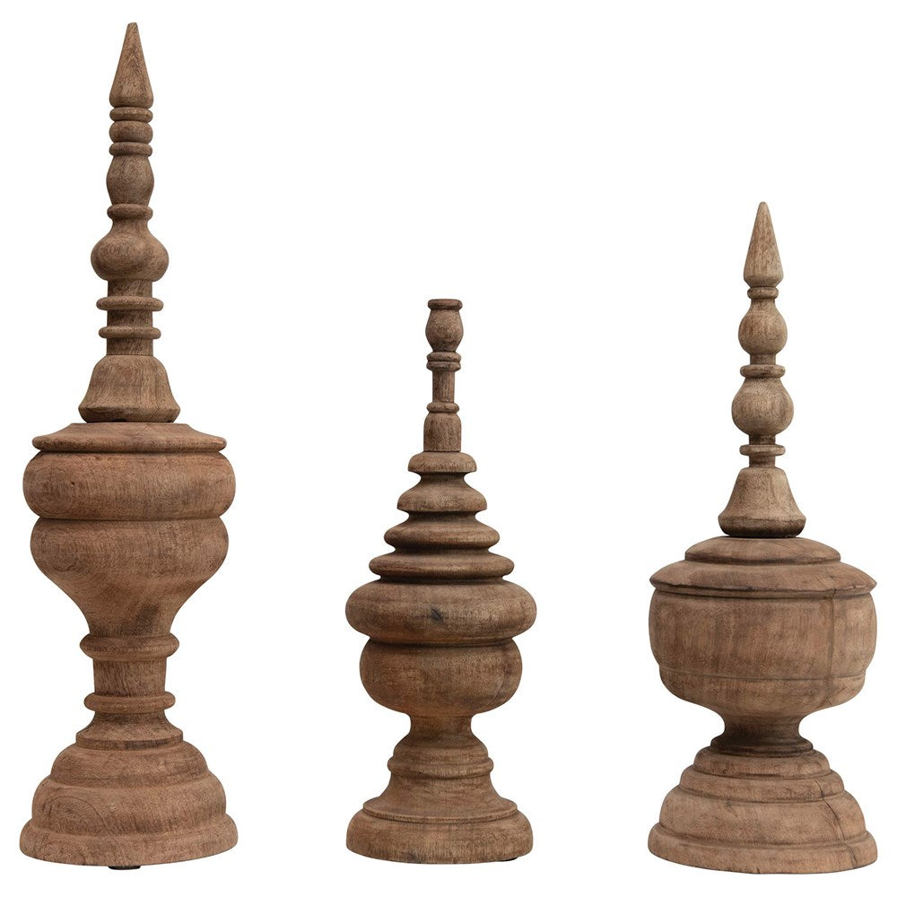 Carved Mango Wood Finials