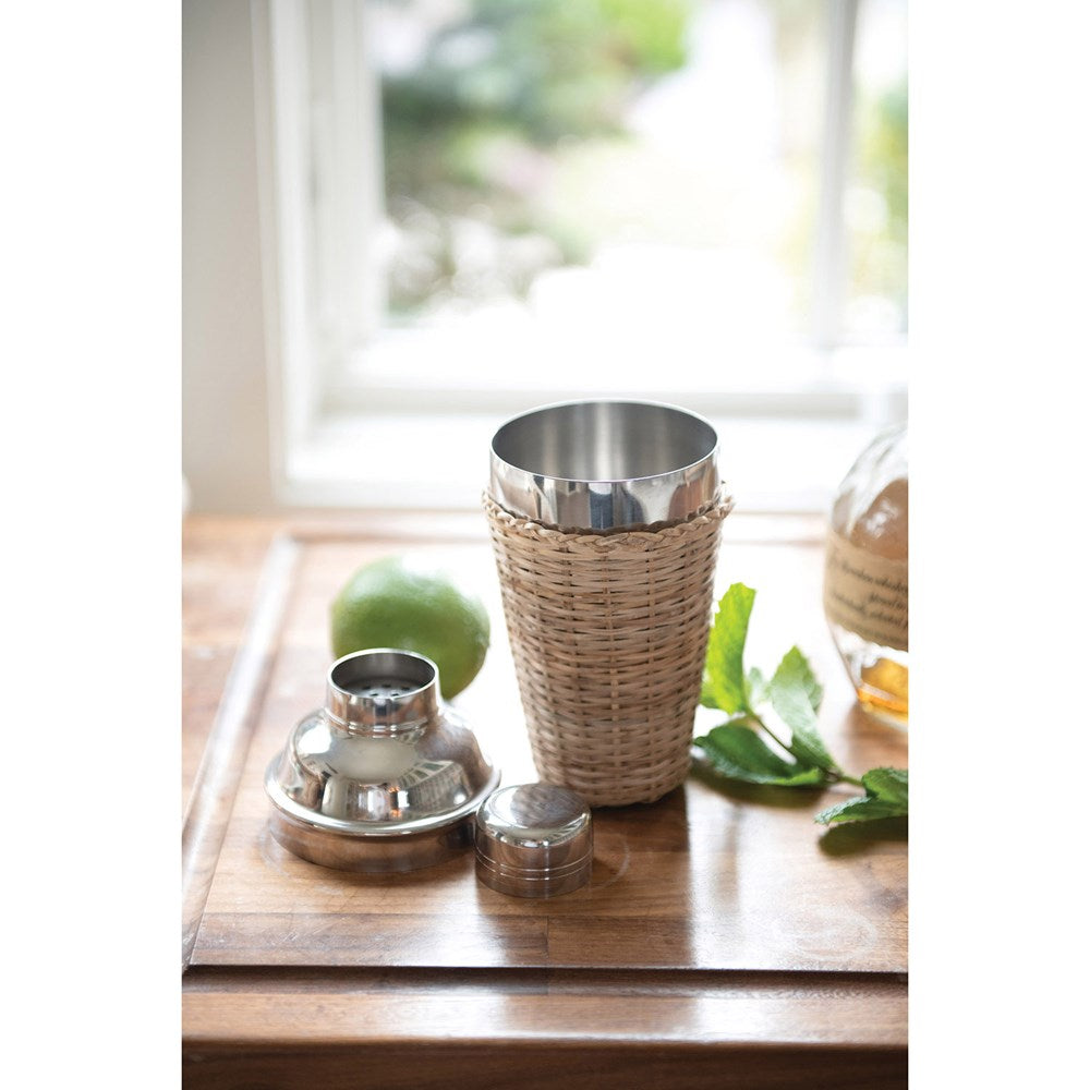 Rattan Cocktail Shaker, The Feathered Farmhouse
