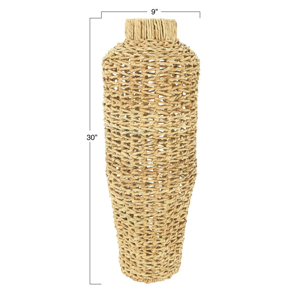 Water Hyacinth + Rattan Vase, The Feathered Farmhouse