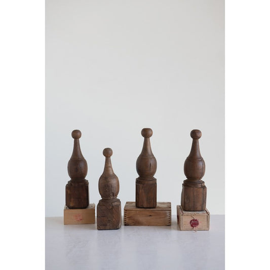 Hand-Carved Wood Finials