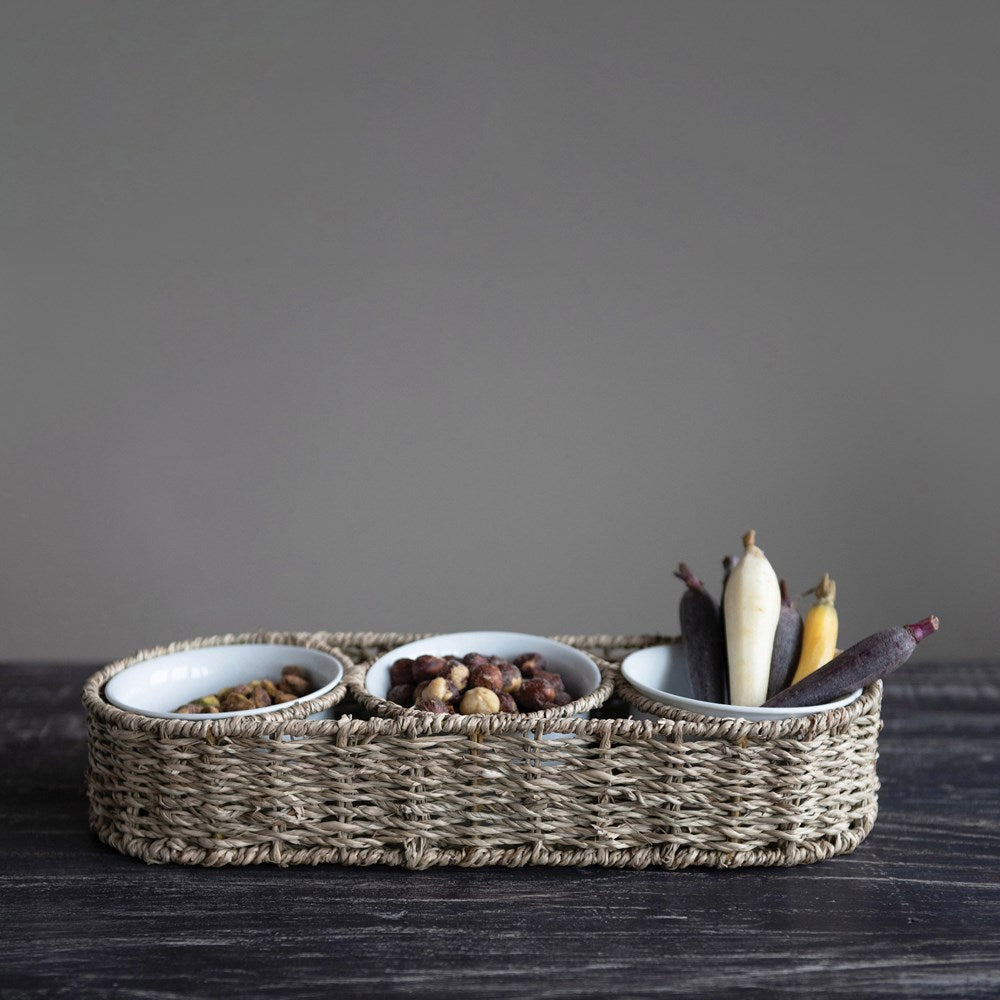 Seagrass Basket + Bowl Set