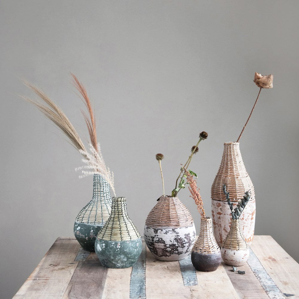 Rattan + Clay Vases, The Feathered Farmhouse