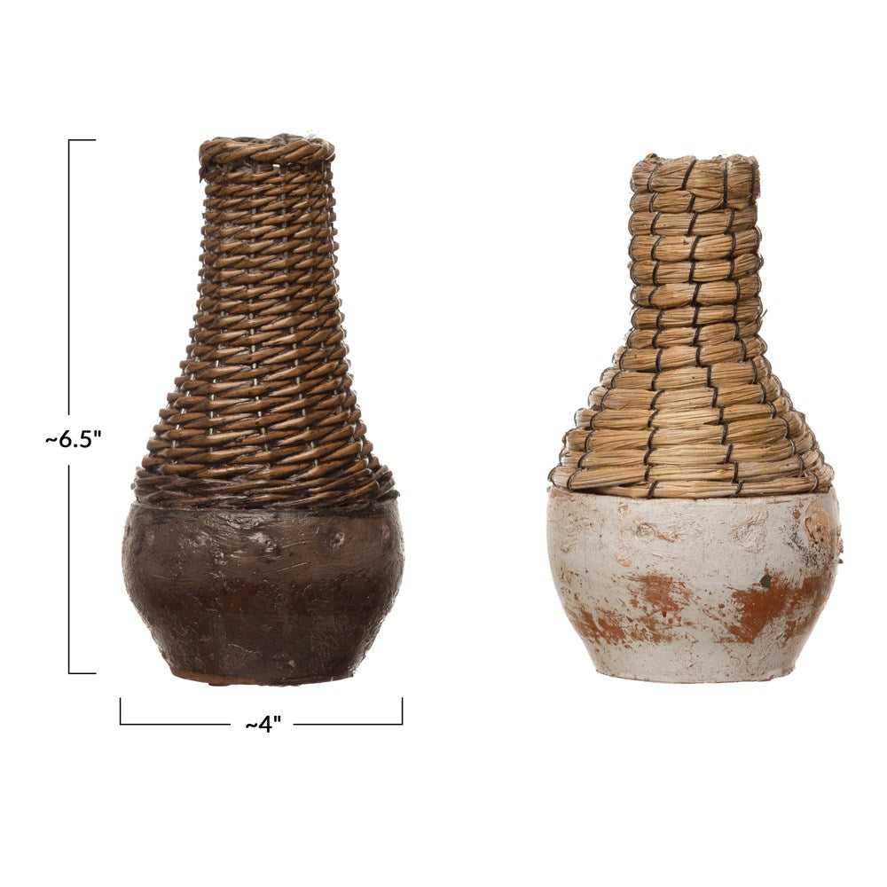 Rattan + Clay Vases, The Feathered Farmhouse