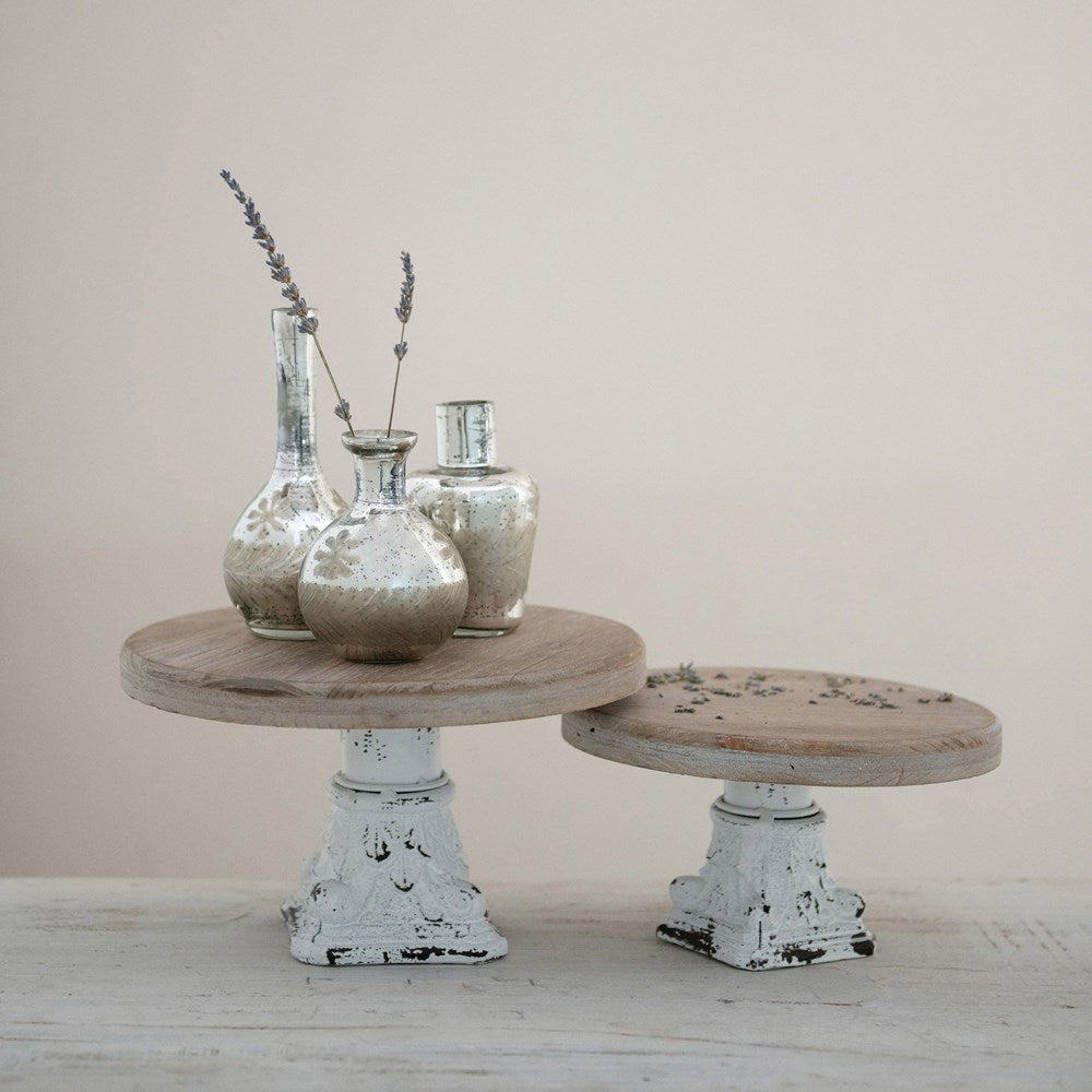 Distressed Pedestals, The Feathered Farmhouse