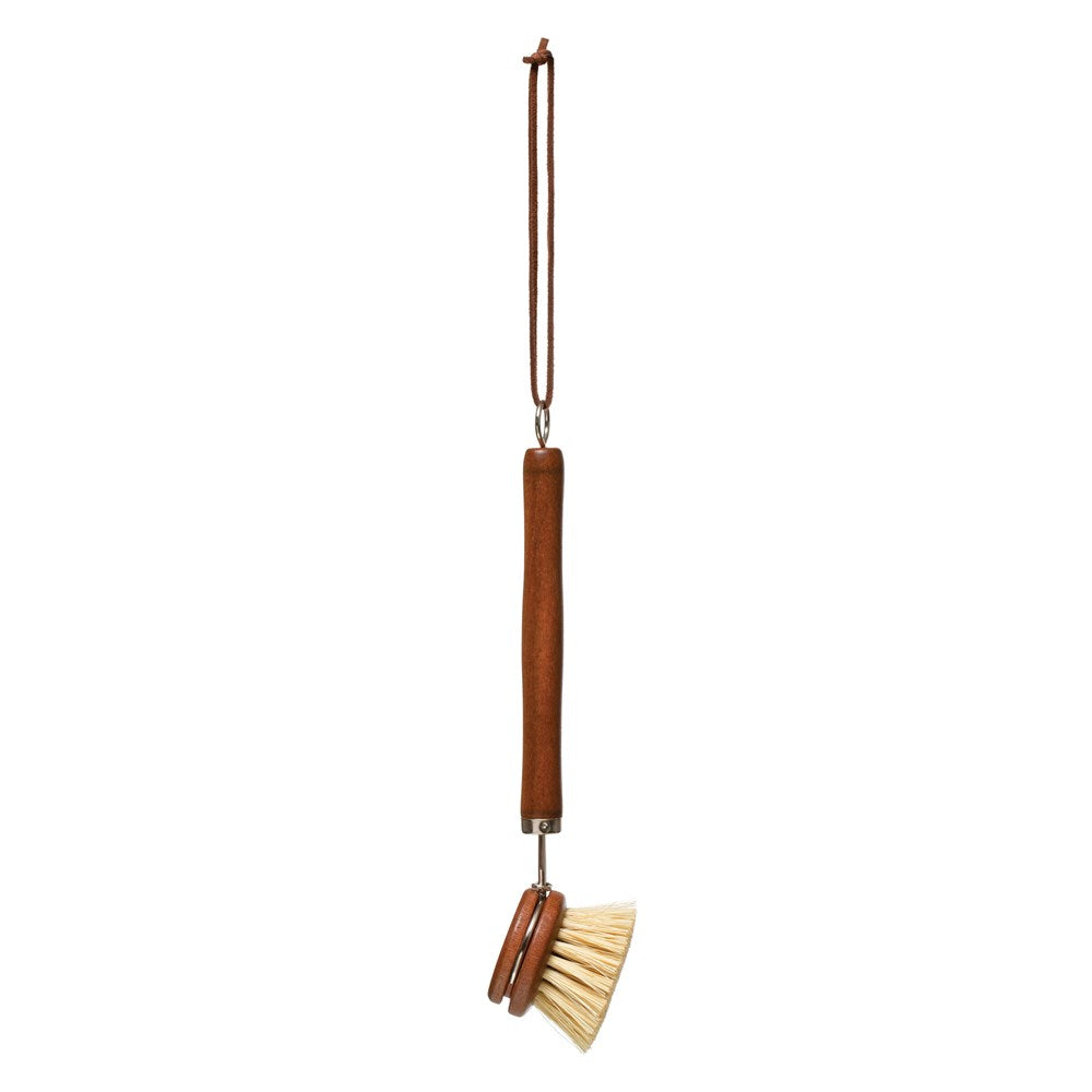 Beech Wood Brush + Leather Tie, The Feathered Farmhouse