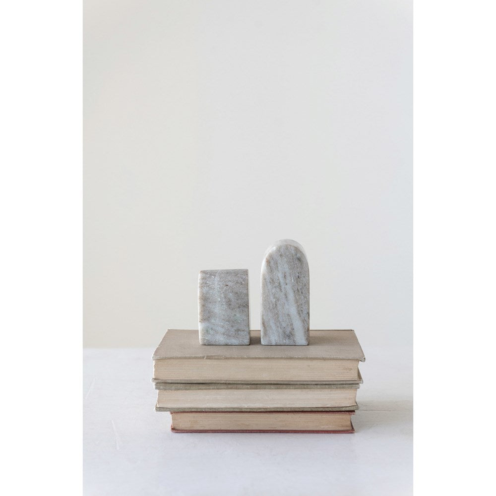 Marble Bookends + Decor