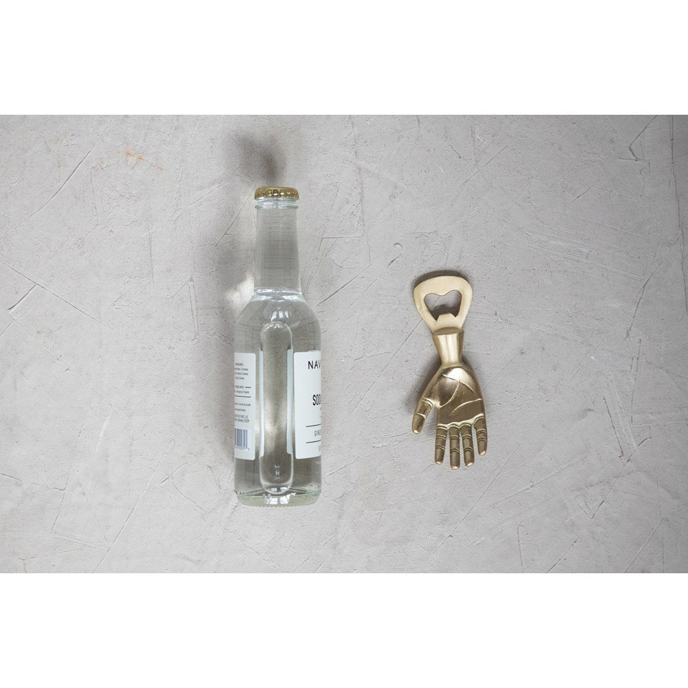 Brass Hand Bottle Opener