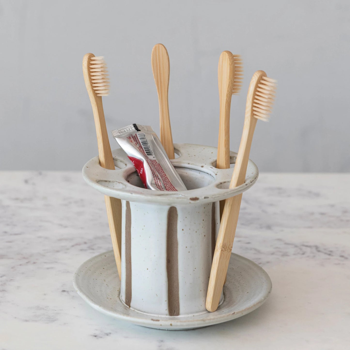 Stoneware Toothbrush Holder, The Feathered Farmhouse